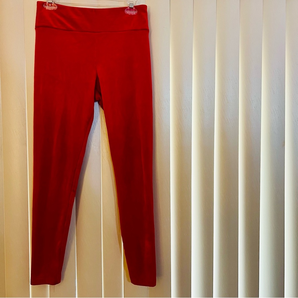 Red Velvet Stretch Leggings by No Boundaries – Size L/XL